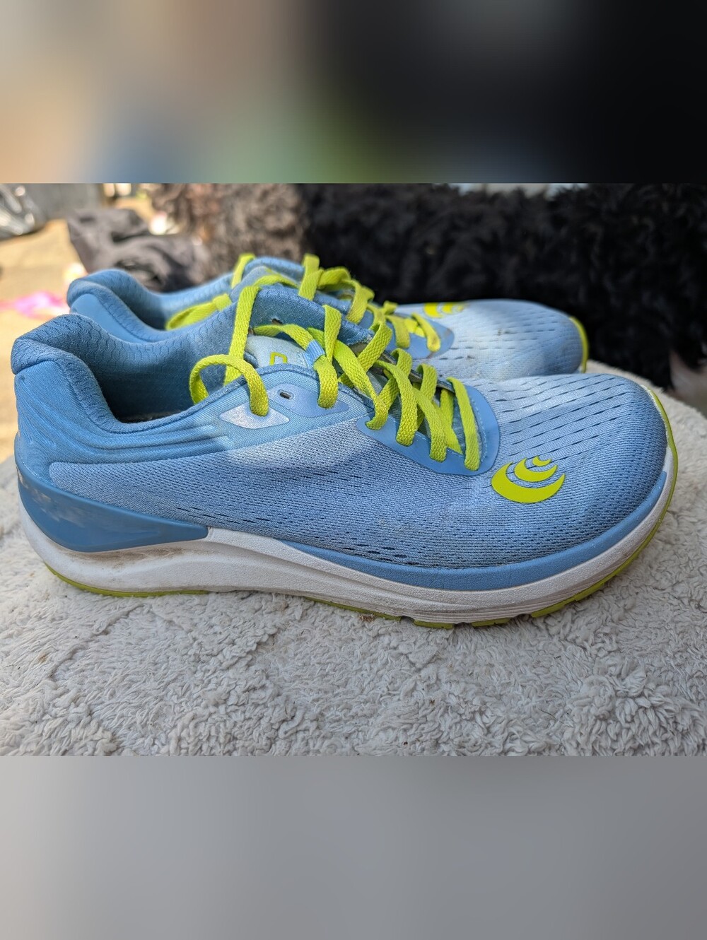 Men's Topo W-Ultrafly 3 Periwinkle/ Lime Running Sneakers Size 8.5